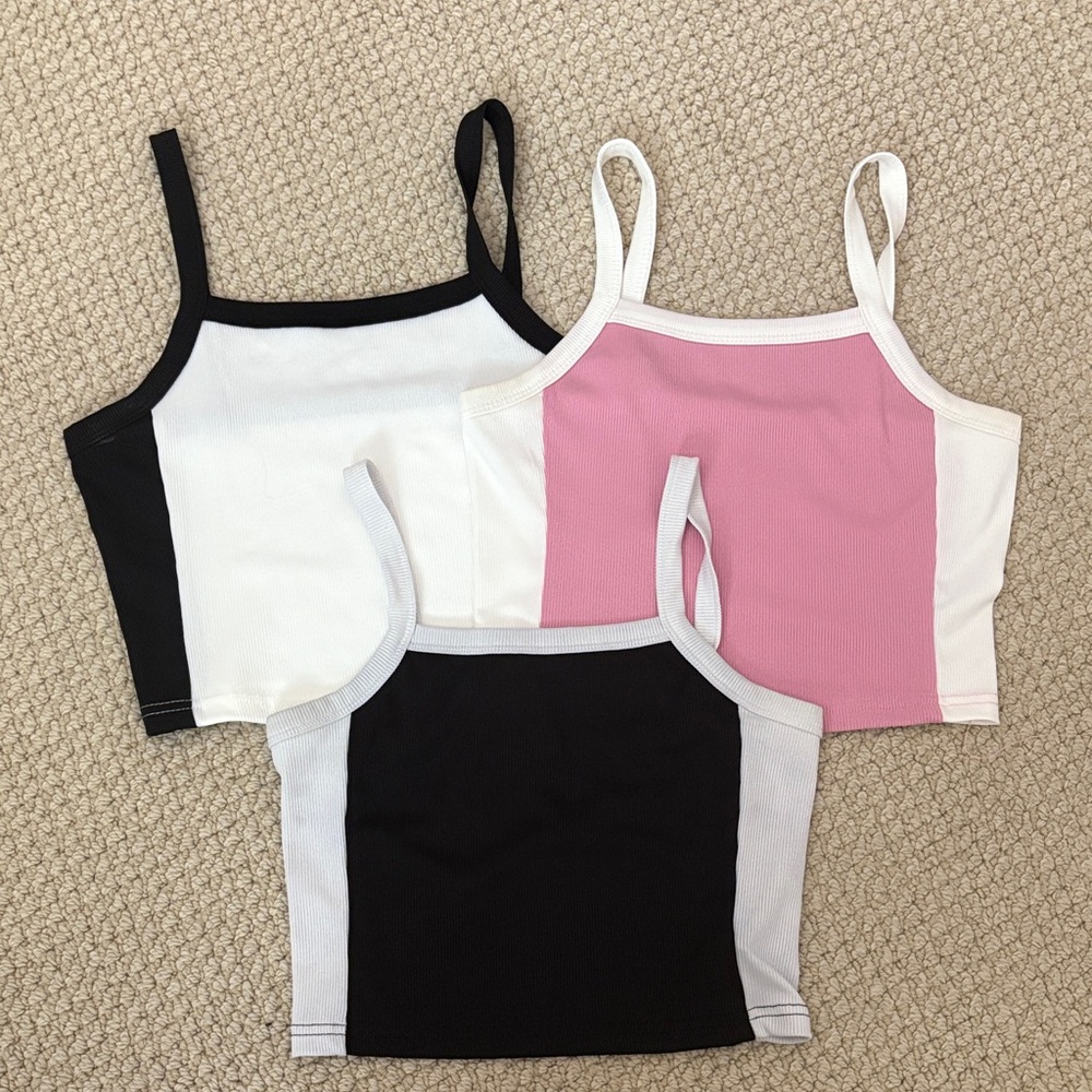 Stylish Women's Colorblock Crop Tops